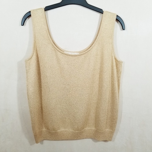 St. John Tops - St. John Basics Gold Glitter/Sparkle Tank Top St. John Tops - St. John Basics Gold Glitter/Sparkle Tank Top